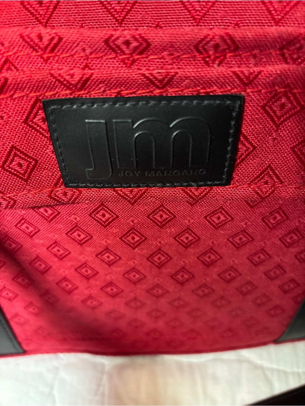 Joy Mangano Red Travel Tote with Black Trim with 2 toiletries bags. - Picture 6 of 10